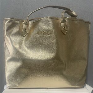 Lilly Pulitzer Leather La La Gold Tote